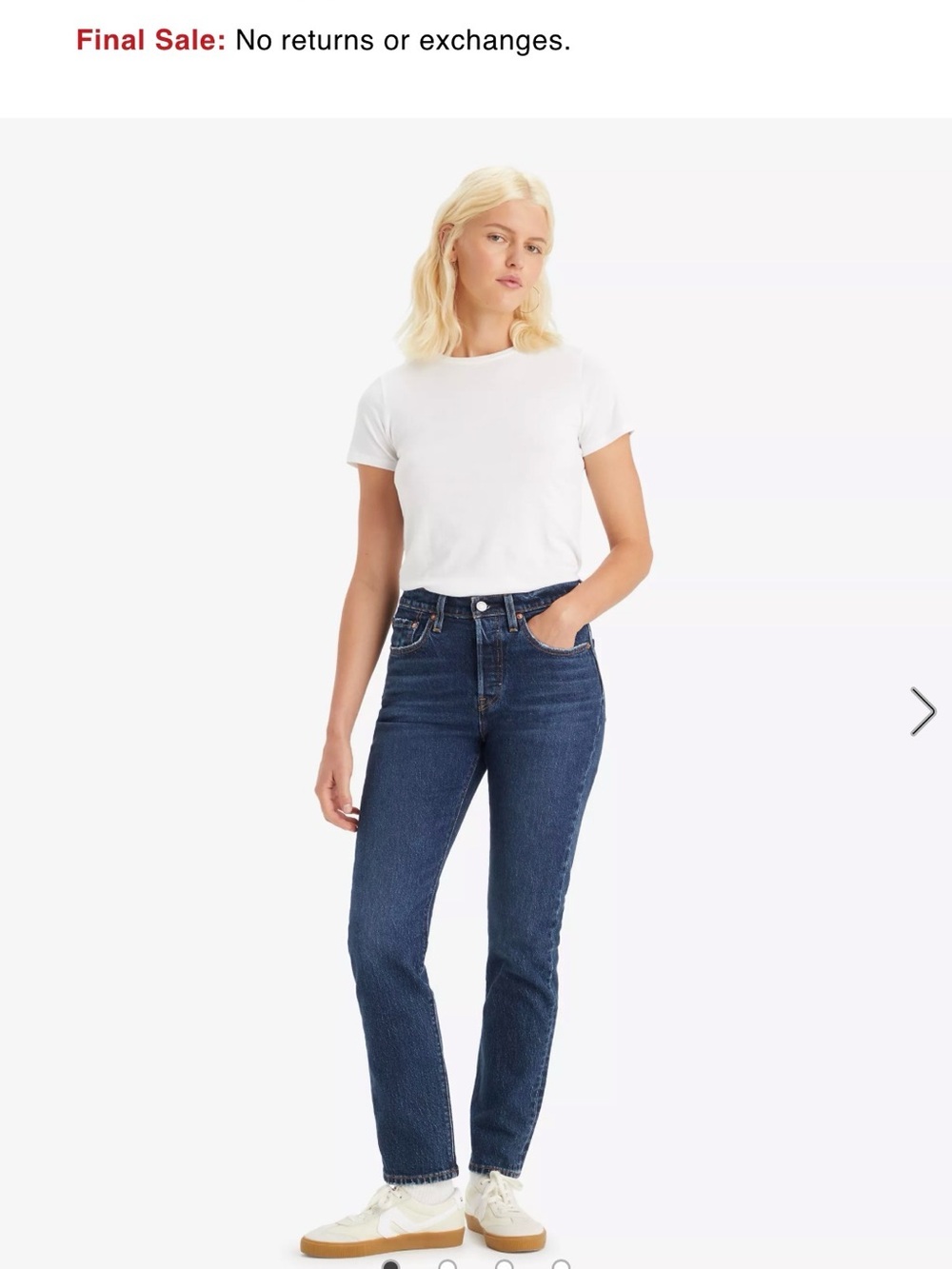 Levi's Women's Dark Blue Straight Jeans